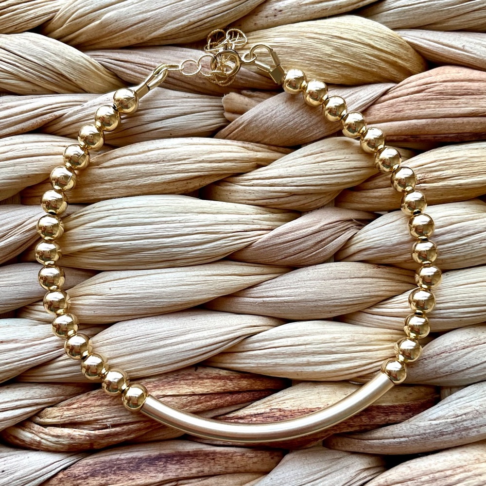🌻HANDMADE 14k Gold Filled Tube Bracelet